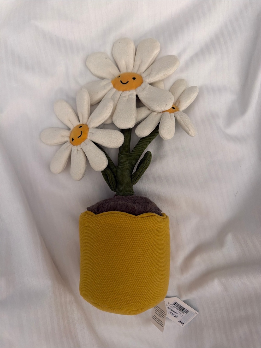 Jellycat White Daisy Trio with Yellow Pot